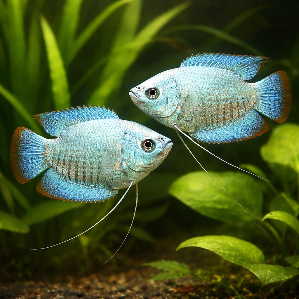 Cobalt Dwarf Gourami (Trichogaster lalius) (male)