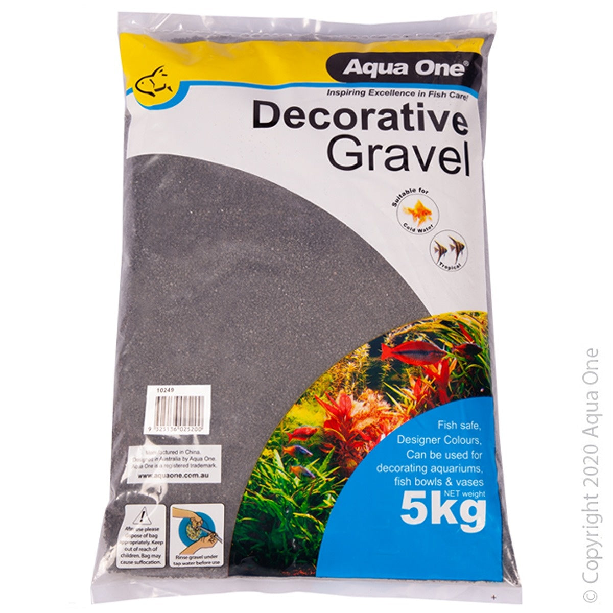 Aqua One Gravel Black Silica 1mm