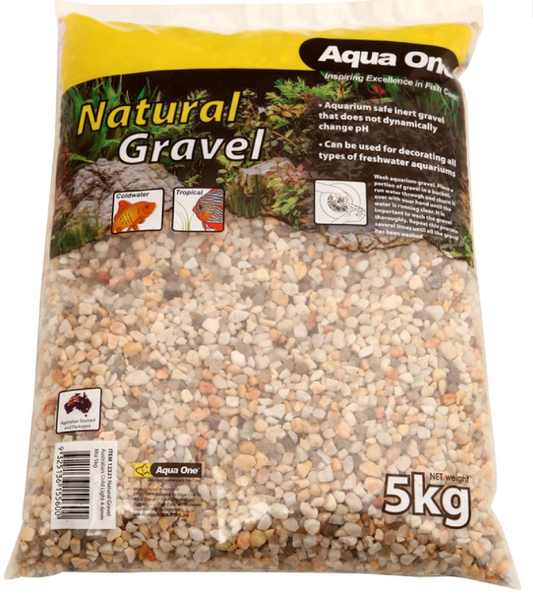 Aqua One Natural Gravel Australian Gold Light 4-6mm Mix 5kg