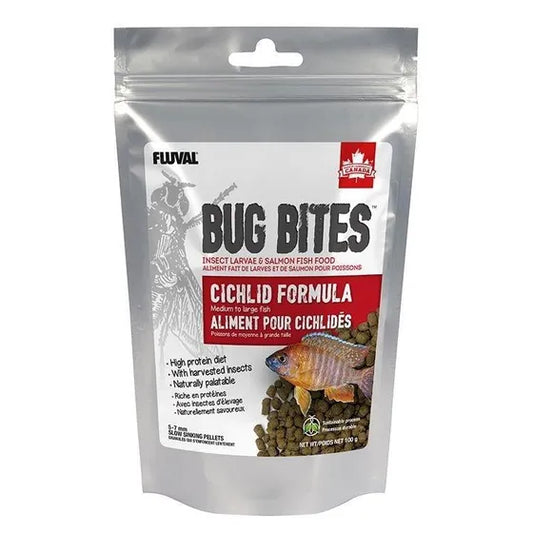 Fluval Bug Bites Cichlid Formula 100gr Medium to Large Fish (dated)